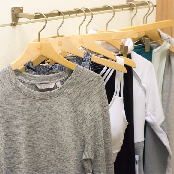 *24 for $15 Athleta Logo Wooden Hangers - Picture 2 of 16